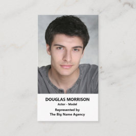 俳優モデル縦型フォト名刺 名刺
