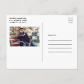 俳優モデル2写真はがき – Wht ポストカード (裏面)