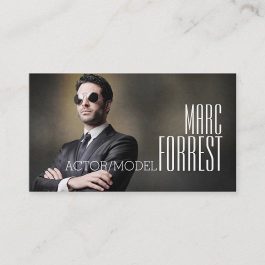 俳優女優のモデル·ヘッドショット撮影劇場 名刺 (正面)