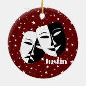 俳優演技劇場デザインセラミックオーナメント セラミックオーナメント (裏面)