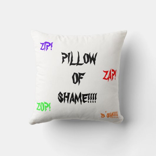 俳優競技場はジッパー負かしますZop! "恥の枕"! クッション (裏面)