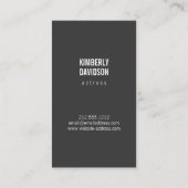 俳優、モデルのためのフォトブースフィルムストリップ 名刺 (裏面)