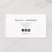 俳優/モデルミニマモダンリストのソーシャルメディア写真 名刺 (裏面)