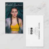 俳優/モデルミニマモダンリストのソーシャルメディア写真 名刺 (正面/裏面)