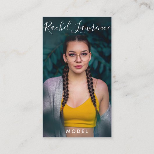 俳優/モデルミニマモダンリストのソーシャルメディア写真 名刺 (正面)