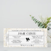 俳優/映画テーマの卒業のチケットの発表 招待状 (スタンド正面)