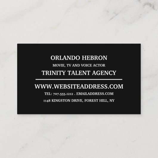 俳優、映画制作 名刺 (裏面)