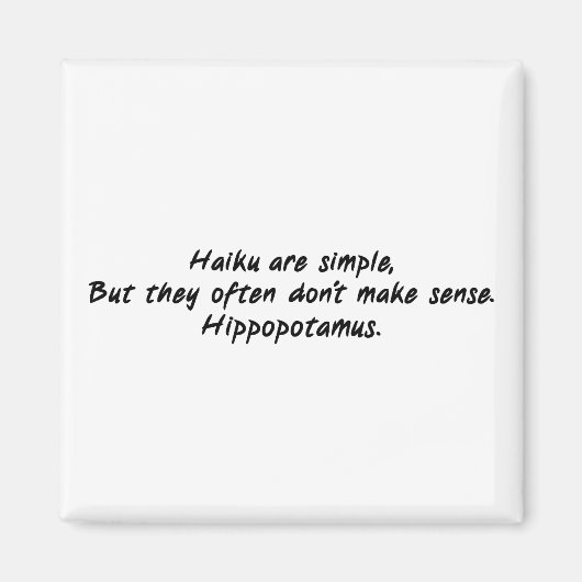 俳句がシンプル マグネット (正面)