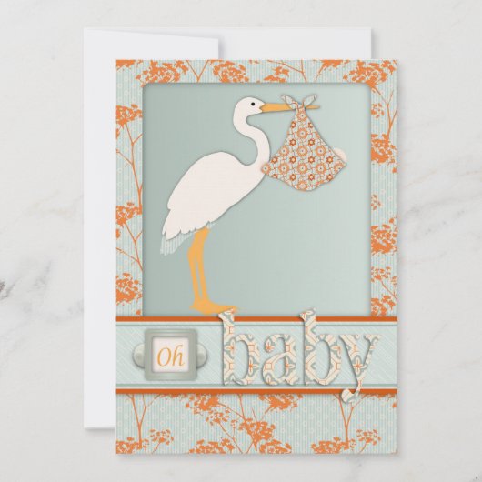 俳句のベビーの招待状カード 招待状 (正面)