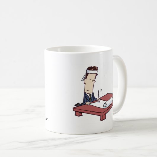 俳句のマグ-対立の仕事 コーヒーマグカップ (正面右)