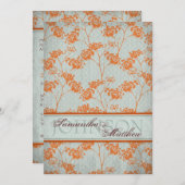 俳句の花嫁の結婚式招待状カード 招待状 (正面/裏面)