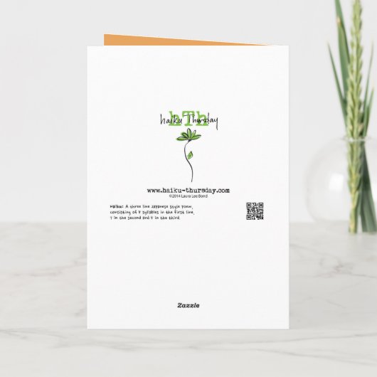 俳句の誕生日 カード (裏面)