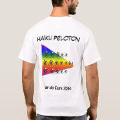 俳句のPelotonのサイクリングのチームワイシャツ Tシャツ (裏面)