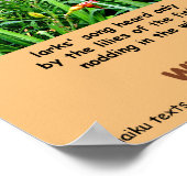 俳句シーズンポスター(桃の背景) ポスター (角)