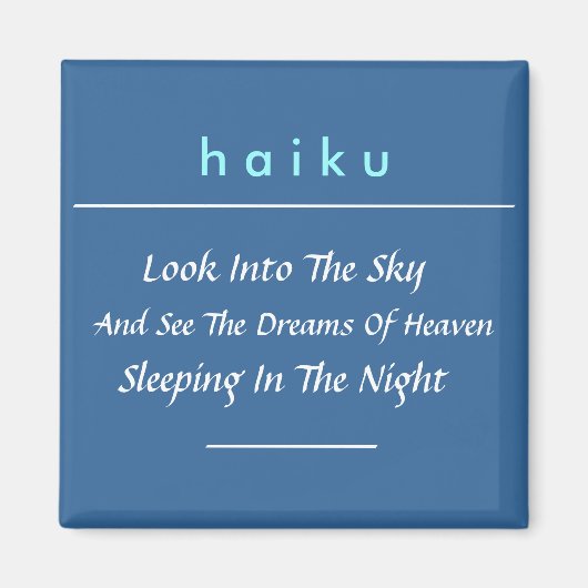 俳句モダン冷凍機マグネット（四角） マグネット (正面)