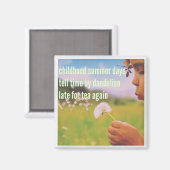 俳句冷蔵庫用マグネット – 幼年期の夏の日 マグネット (正面/裏面)