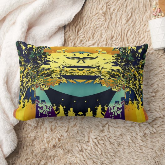 俳句日本ののカラフル文様 ランバークッション (ブランケット)