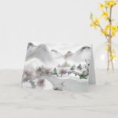 俳句日本のアートのグリーティングカード カード (黄色い花)