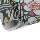 俳句白黒ピンクイエロー春の花 ラッピングペーパー (ロールコーナー)