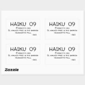 俳句09 長方形シール (シート)