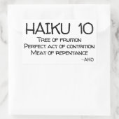 俳句10 長方形シール (バッグ)