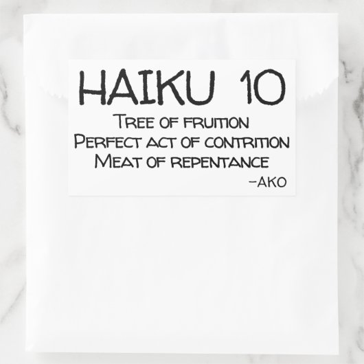 俳句10 長方形シール (バッグ)