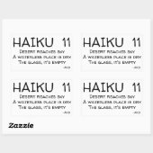 俳句11 長方形シール (シート)