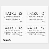 俳句12 長方形シール (シート)