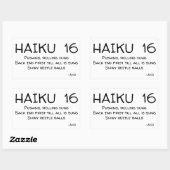 俳句16 長方形シール (シート)