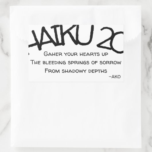 俳句20 長方形シール (バッグ)