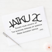 俳句20 長方形シール (封筒)