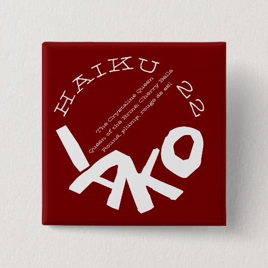 俳句22 缶バッジ (正面)