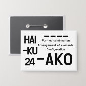 俳句24 缶バッジ (正面/裏面)