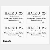俳句25 長方形シール (シート)