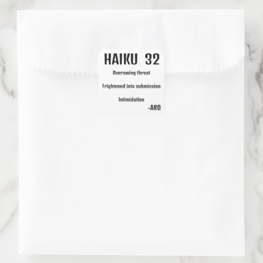 俳句32 スクエアシール (バッグ)