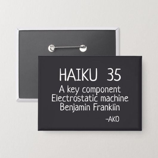 俳句35 缶バッジ (正面/裏面)