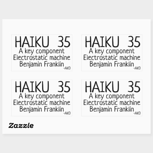 俳句35 長方形シール (シート)