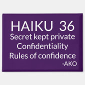 俳句36 マグネット (正面)