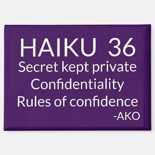 俳句36 マグネット (正面)