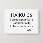 俳句36 缶バッジ (正面)