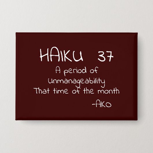 俳句37 缶バッジ (正面)