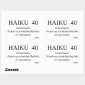 俳句40 長方形シール (シート)