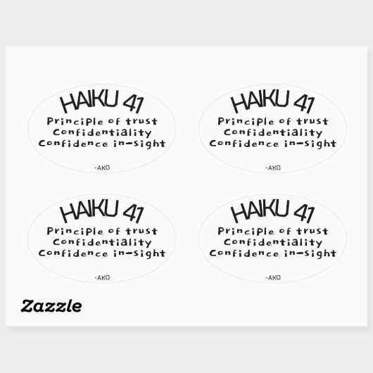 俳句41 楕円形シール (シート)