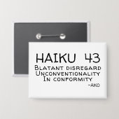 俳句43 缶バッジ (正面/裏面)