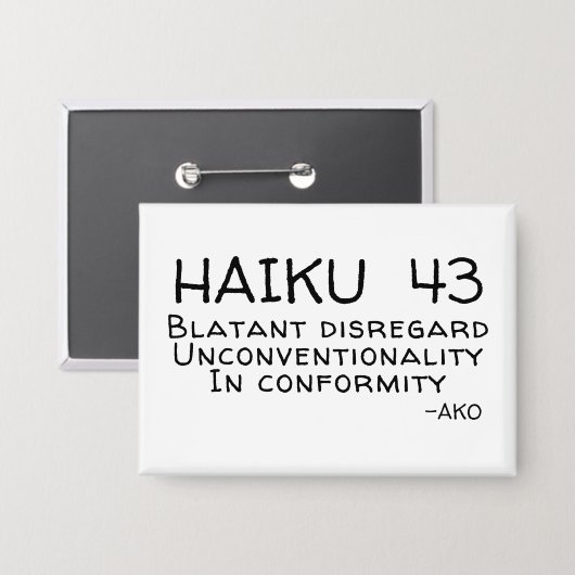 俳句43 缶バッジ (正面/裏面)