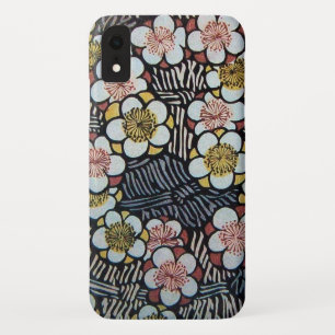 俳句，ホワイト春の花アンティーク日本のフローラ iPhone XRケース