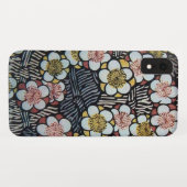 俳句，ホワイト春の花アンティーク日本のフローラ Case-Mate iPhoneケース (裏面(横))
