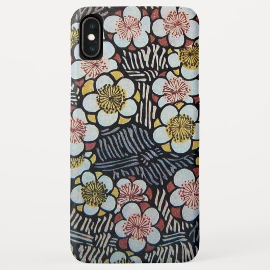 俳句,ホワイト春の花アンティーク日本のフローラ Case-Mate iPhoneケース (裏面)