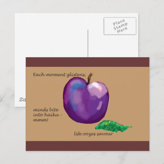 俳句 – 人生は詩 ポストカード (正面/裏面)