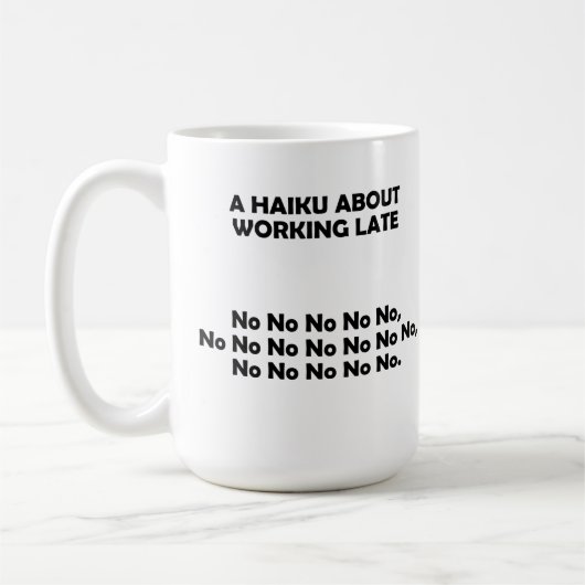 俳句 残業 おもしろ マグカップ (左)